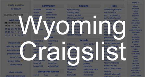 craigslist wy